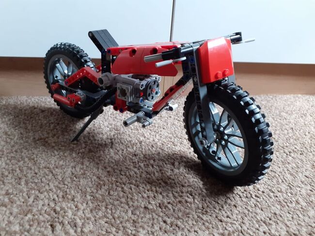 Lego Technic - Custom bopper bike! Red & dark grey! MOC, Lego, Vikki Neighbour, Technic, Northwood