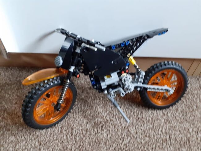 Lego Technic - Custom Technic off road / motor cross bike! Black with rare clear orange!!, Lego 42007, Vikki Neighbour, Technic, Northwood
