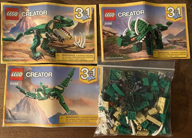 LEGO three in one dinosaurs, Lego 31058, Harper Gillespie, Creator, Peterborough 