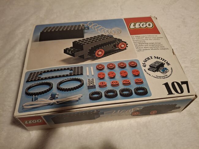 Lego Eisenbahn 171 aus 1972, Vintage Rarität plus 2x  4,5 Volt Motor 107, Lego 171, Manuela, Technic, Absam, Image 6