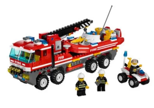 Off road fire truck and boat, Lego 7213, Paula, City, Bedfordshire