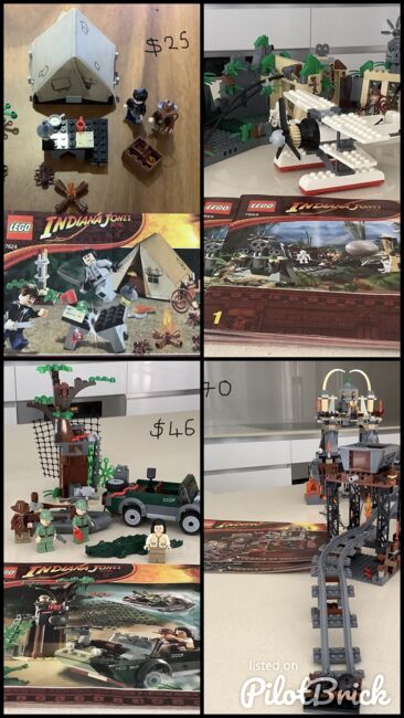 Original Indiana Jones Lego x 4 sets, Lego 7624, 7682, 7199, 7623, Carey, Indiana Jones, Churchlands, Image 5