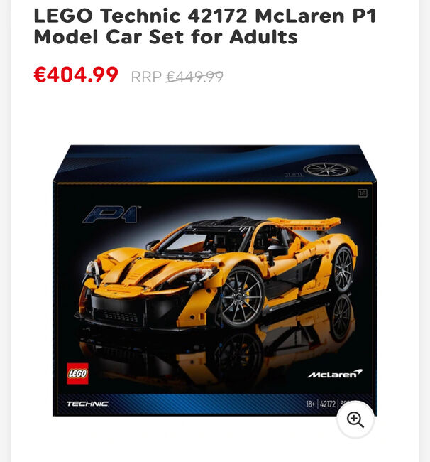 Technic 42172 McLaren P1, Lego, Michael   , Cars, Galway