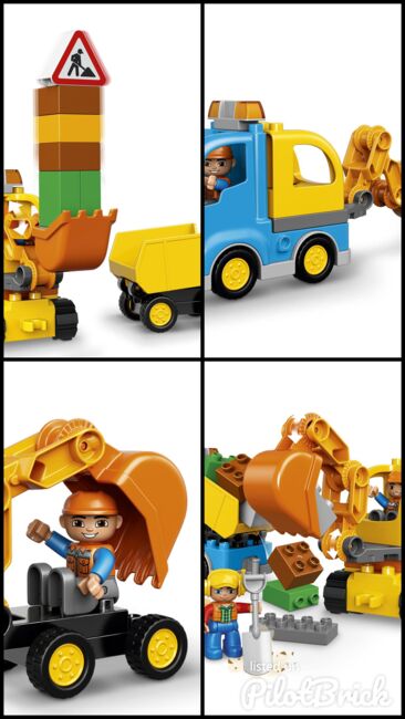 Truck & Tracked Excavator, LEGO 10812, spiele-truhe (spiele-truhe), DUPLO, Hamburg, Image 9