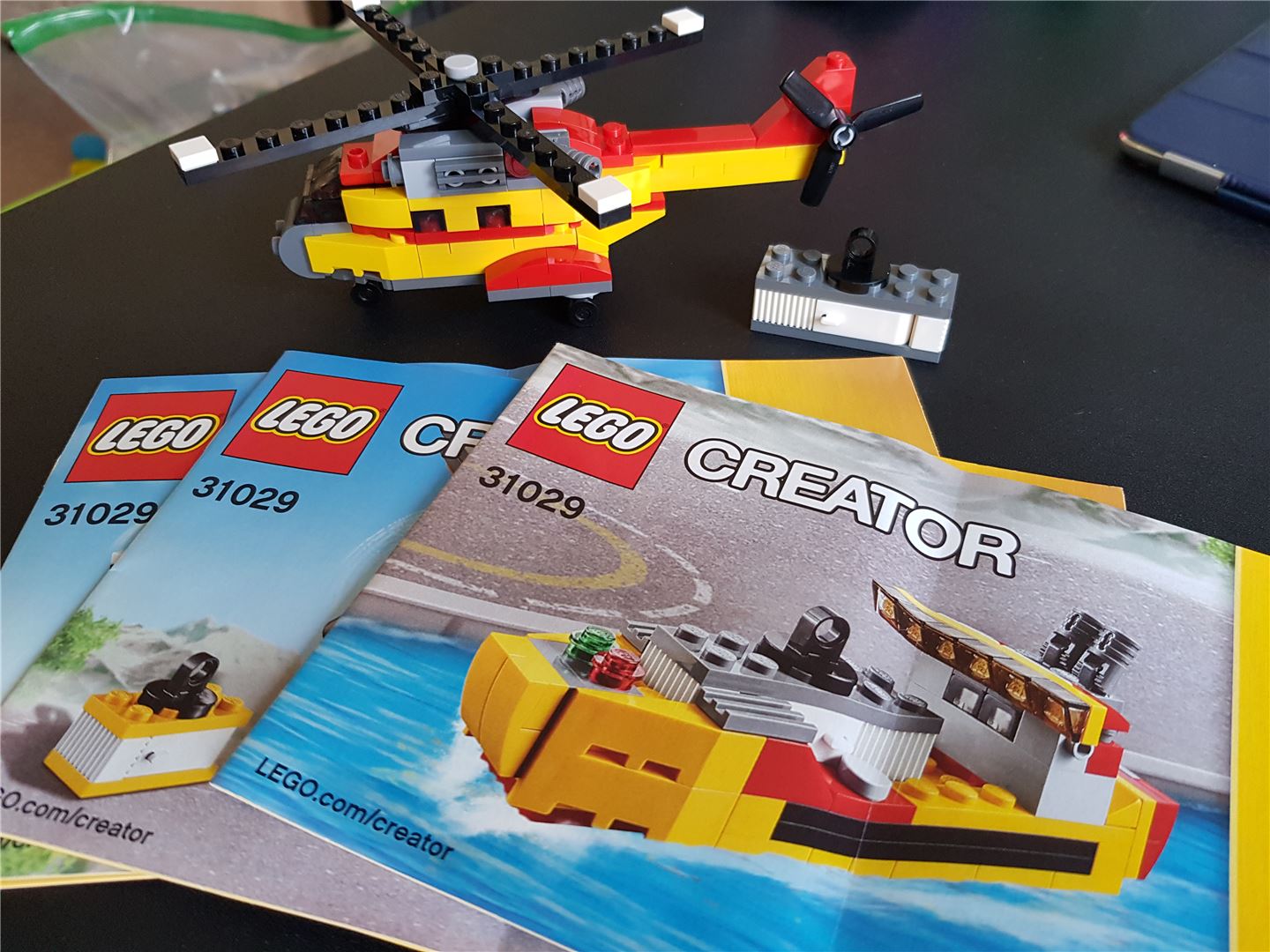 Opening And Assembling Lego Creator 3in1 Set 31029 Cargo Heli Build 1